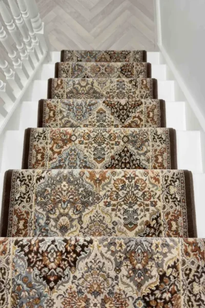 Garden BrownBlue Stair Runner image 3
