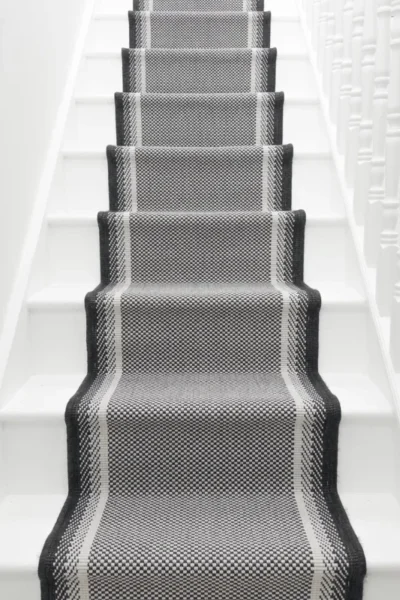 Geo Black Stair Runner