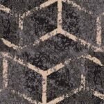 Geometric Black Beige Carpet image 1