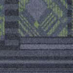 Geometric Grey Green Carpet image 1