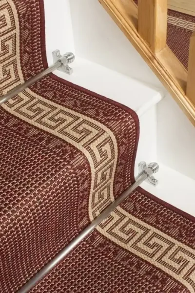 Greek Fret Red Stair Runner image 2