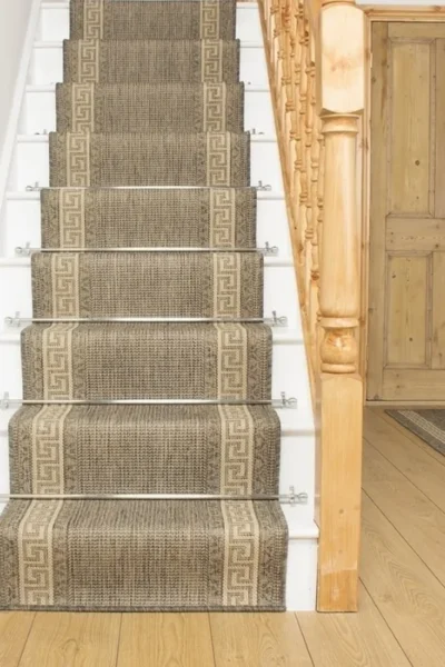 Greek Fret Tweed Stair Runner