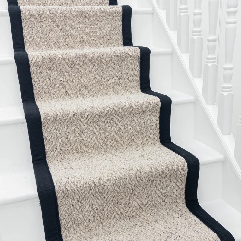 Herringbone Berber Tape Stair Runner image 2