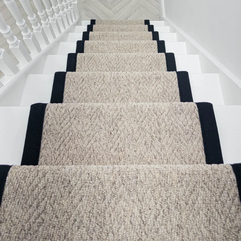 Herringbone Berber Tape Stair Runner image 3