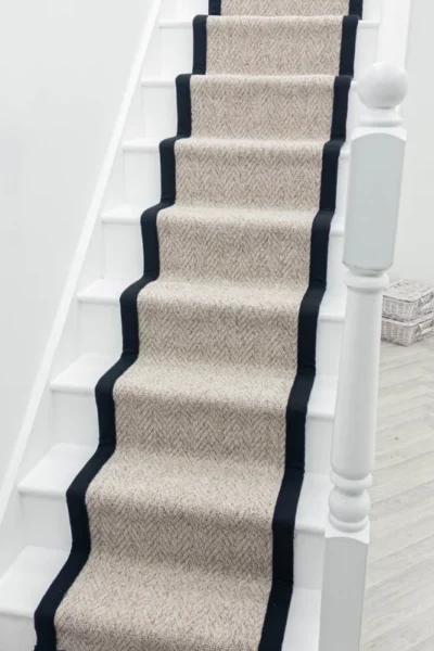 Herringbone Berber Tape Stair Runner image 5