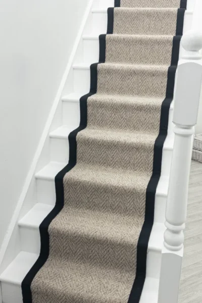 Herringbone Biscotti Tape Stair Runner image 3
