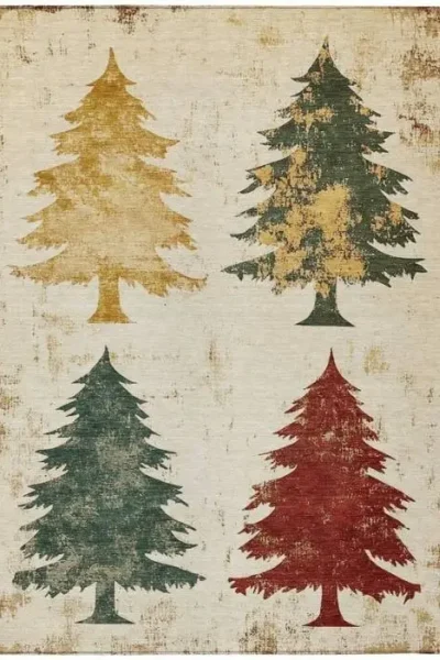 Holiday Tree Outdoor Rug img 4