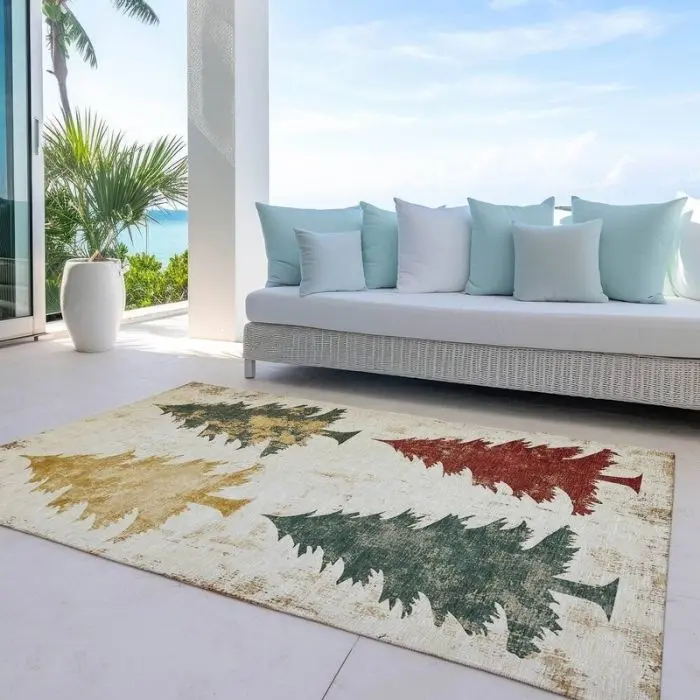 Holiday Tree Outdoor Rug