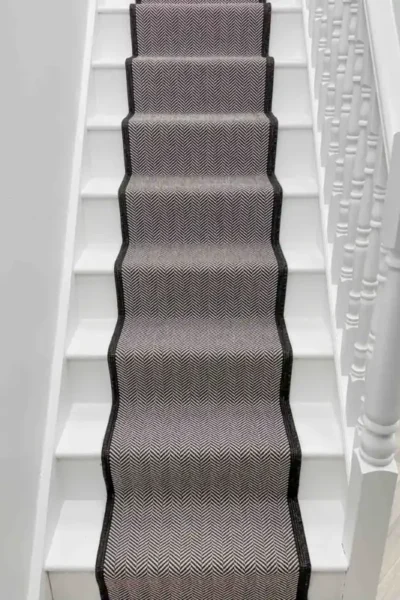 Illusion Black Stair Runner