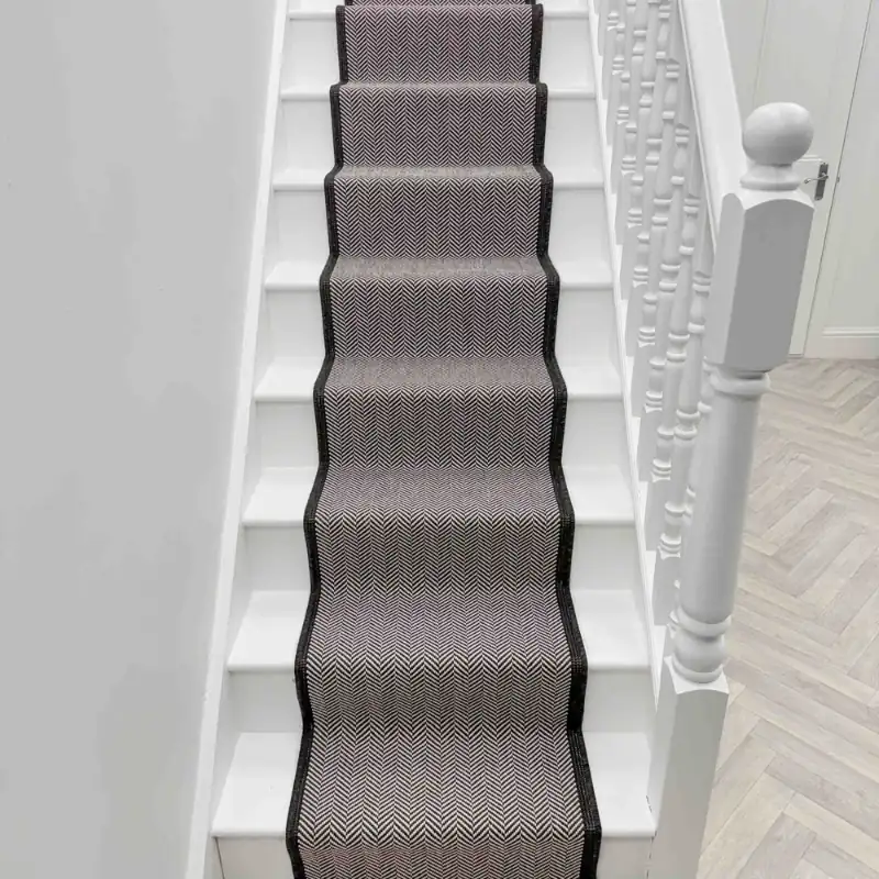 Illusion Black Stair Runner