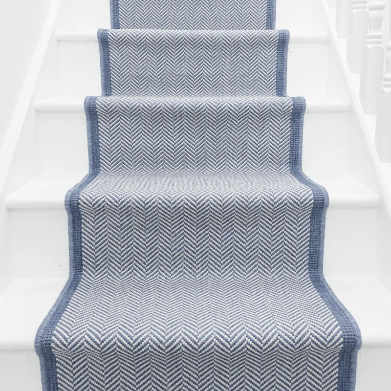 Illusion Blue Stair Runner
