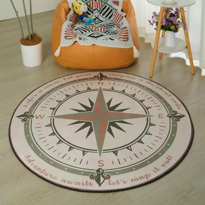 Joy Compass Flannel Rug