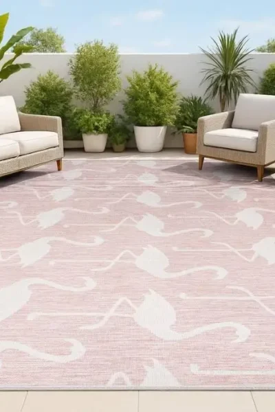 Liana Flamingos Outdoor Rug