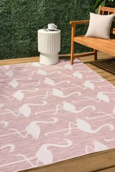 Liana Flamingos Outdoor Rug img 1