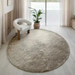 Line Patterned Round Carpet