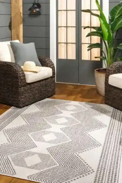 Long Beach Boho Stripe Outdoor Rug