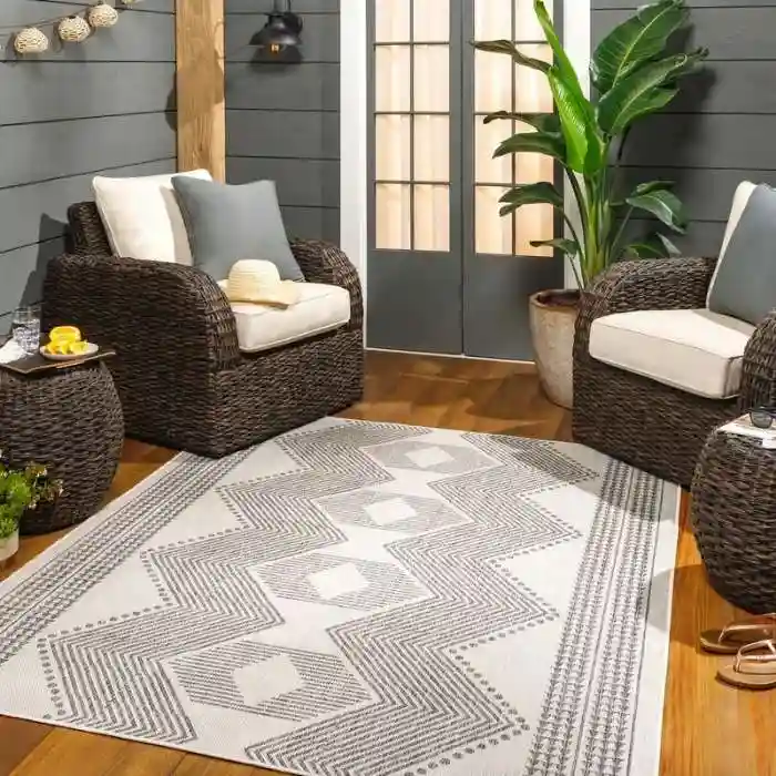 Long Beach Boho Stripe Outdoor Rug