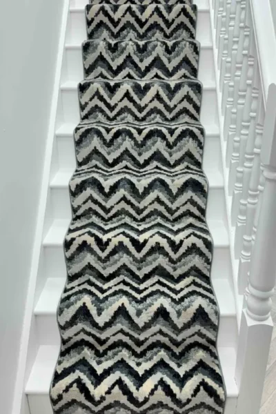 Melody Blue Beige Stair Runner
