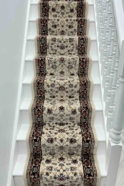 Melody Ivory Red Stair Runner