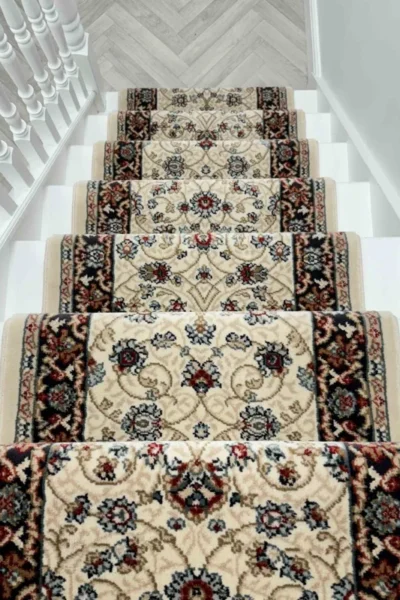Melody Ivory Red Stair Runner image 2