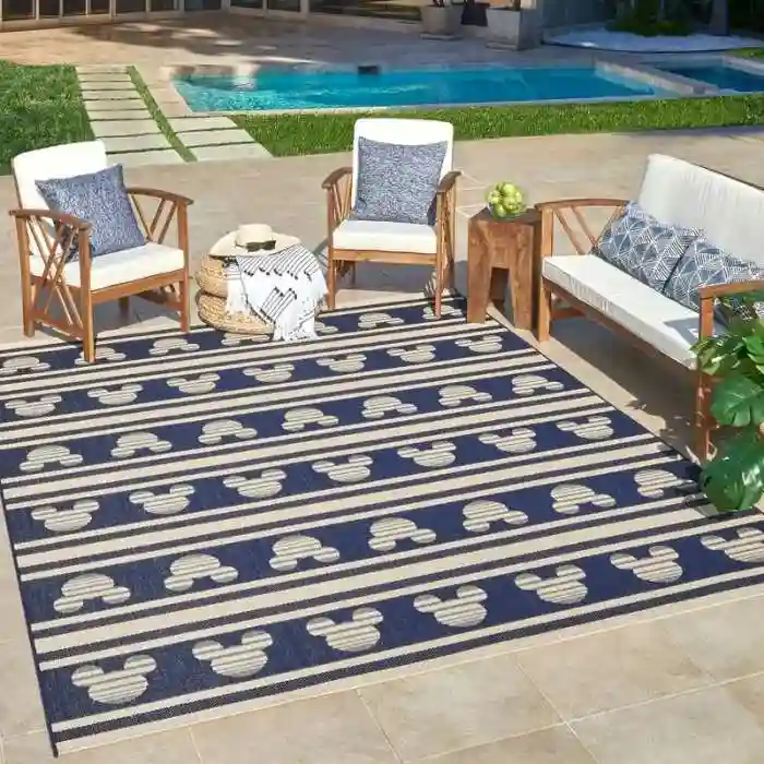 Mickey Mouse Stripes Rug