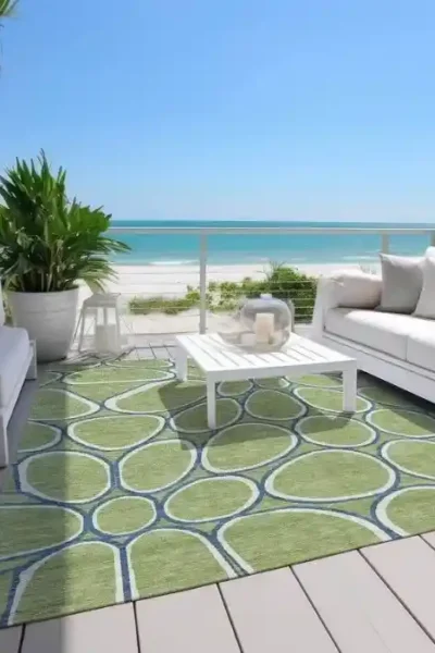 Modern Bubbles Outdoor Rug img 1