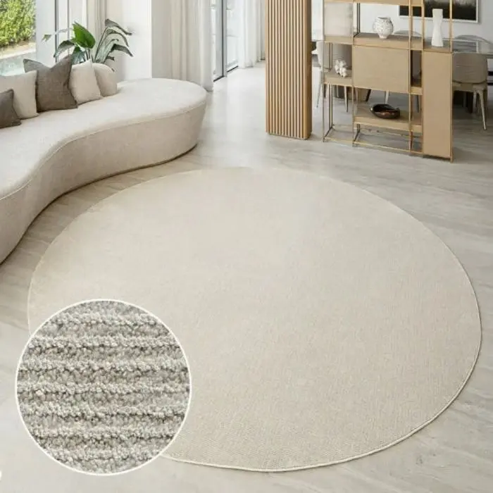 Narrow Stripes Round Carpet