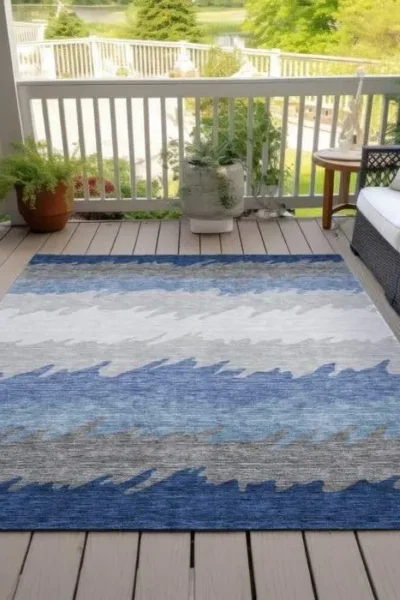 Ombre Abstract Outdoor Rug