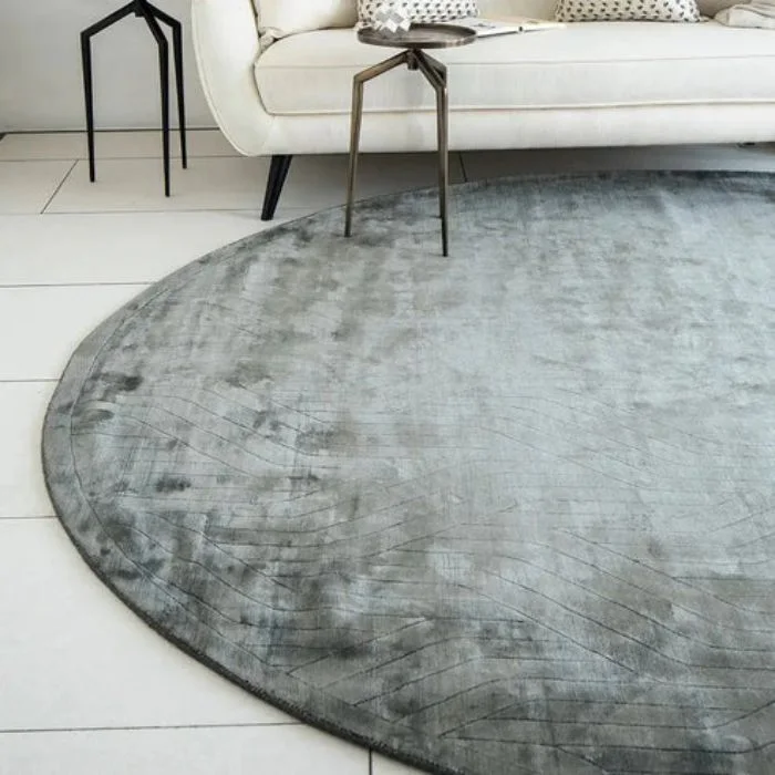 Ombre Grey Round Carpet