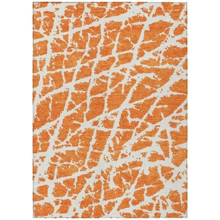 Orange Crackle Outdoor Rug img4