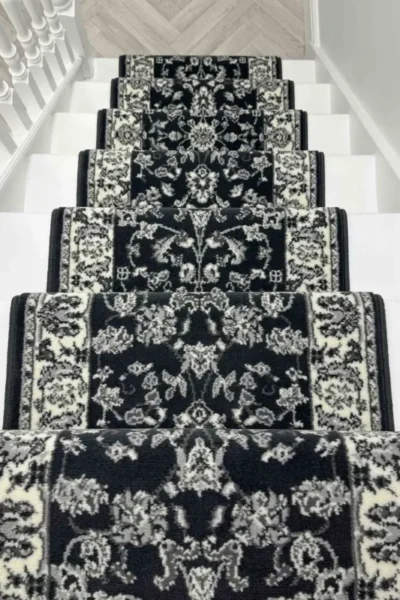 Persian Dark Grey Stair Runner image 3