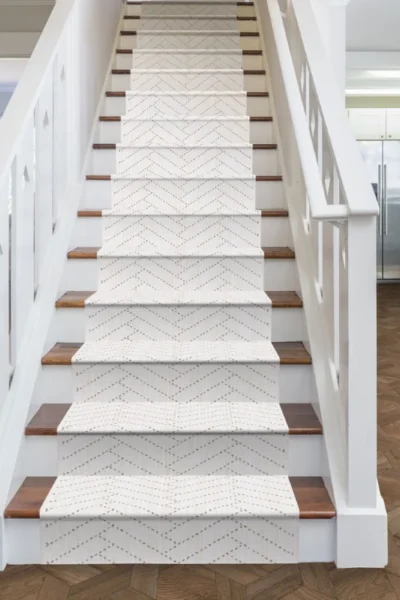 Pinot Grigio WhiteBeige Stair Runner image 2