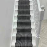 Pinstripe Black Stair Runner