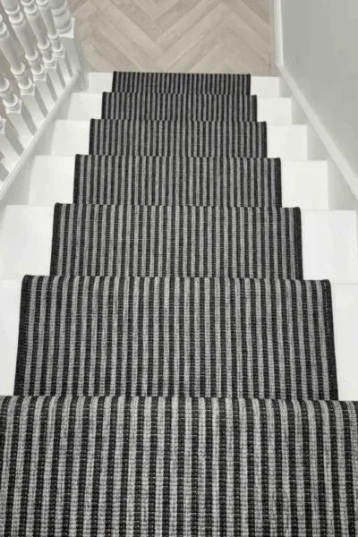 Pinstripe Black Stair Runner image 3