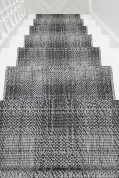Plaid Black Stair Runner image 2