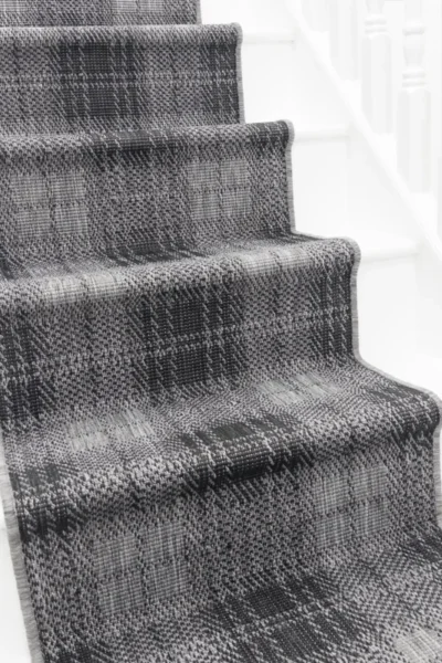 Plaid Black Stair Runner image 3