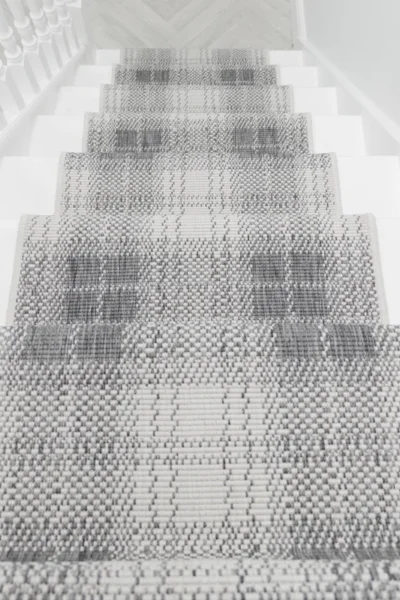 Plaid Grey Stair Runner image 2