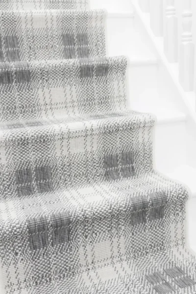 Plaid Grey Stair Runner image 3