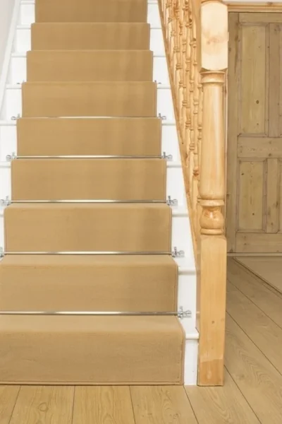 Plain Beige Stair Runner