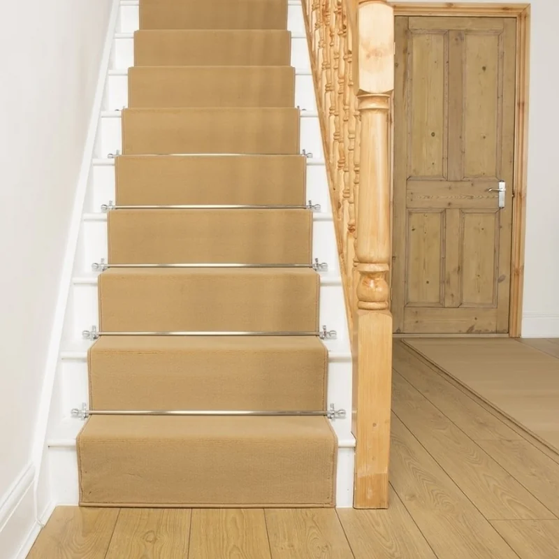 Plain Beige Stair Runner