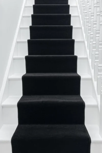 Plain Black Stair Runner