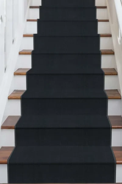 Plain D Grey Stair Runner