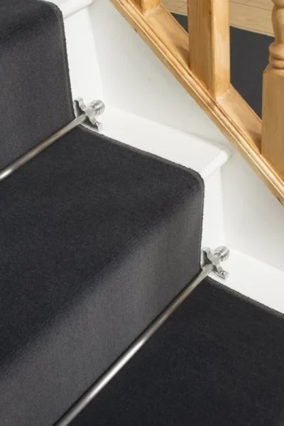 Plain D. Grey Stair Runner image 2