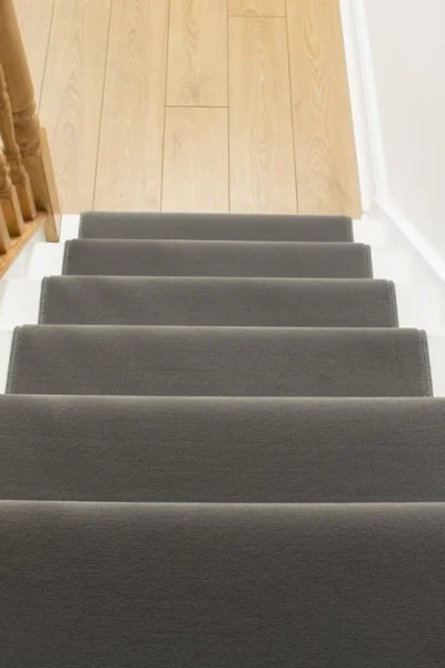 Plain L. Grey Stair Runner image 2