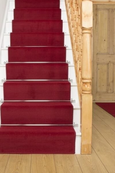 Plain Red Stair Runner