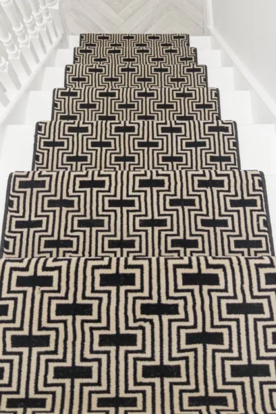 Regents Modern Black Magic Stair Runner image 3