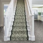 Rosette Black Stair Runner