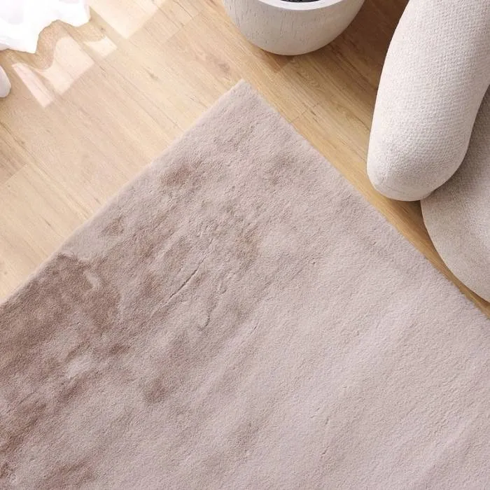 Sable Soft Fur Solid Rug