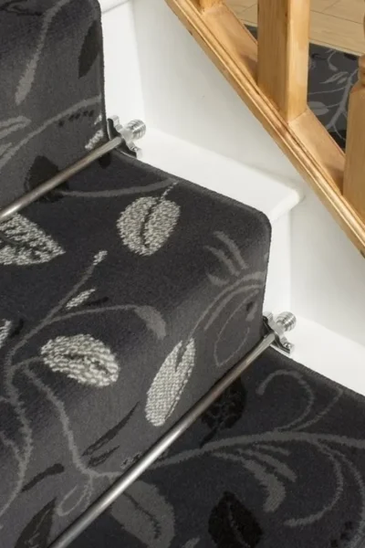 Scroll Grey Stair Runner image 3