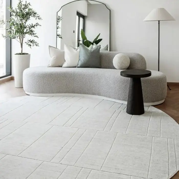 Solid Tufted Round Carpet